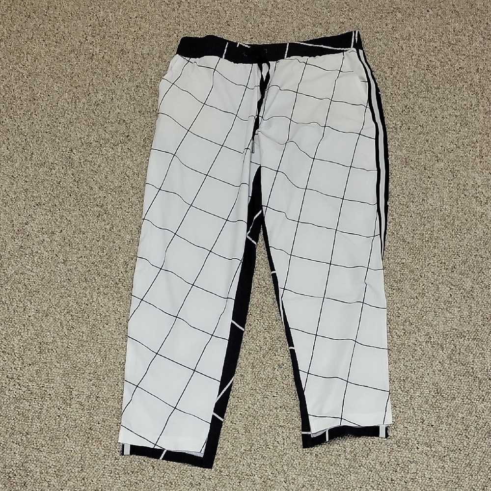 Tail Black & Gray monochrome Golf Pants Large athleisure sporty women's